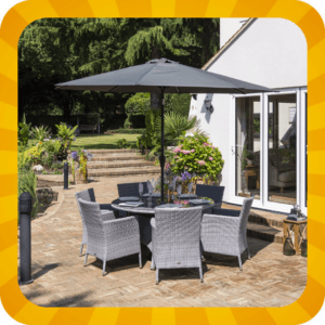 KATIE BLAKE 6 SEAT ROUND SET WITH FREE 3M PARASOL