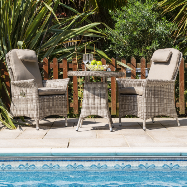 Venice 2 Seat Reclining Bistro Set