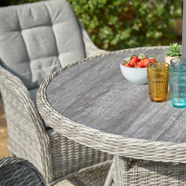 Corsica 4 Seat Dining Set WITH PARASOL - Image 4