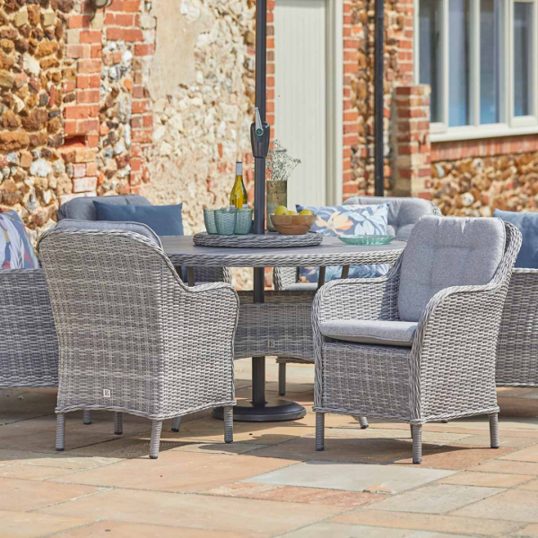Corsica 6 Seat Dining Set WITH PARASOL - Image 5