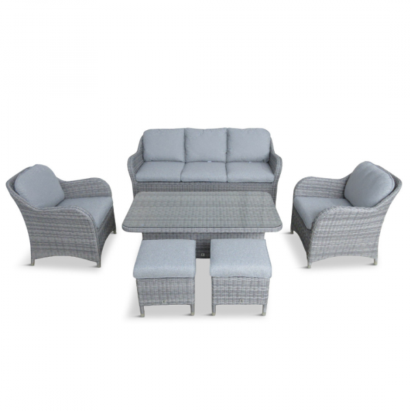 Corsica Lounge Dining Set with Adjustable Table - Image 2