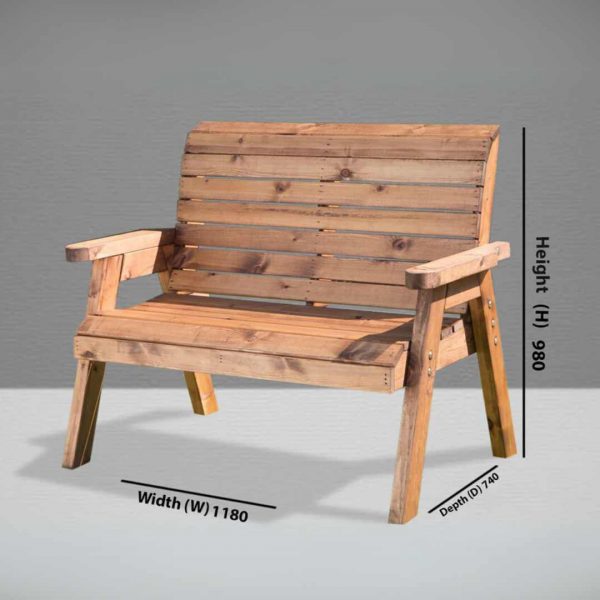 Traditional 2 Seat Bench - Image 3