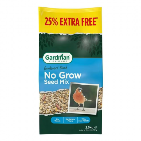 Gardman No Grow Seed Mix + 25% EXTRA FREE