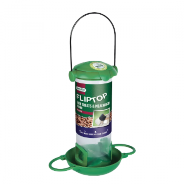 Gardman Flip Top Suet Treat and Mealworm Feeder