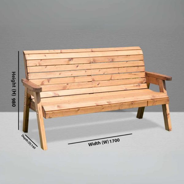 Traditional 3 Seat Bench - Image 2