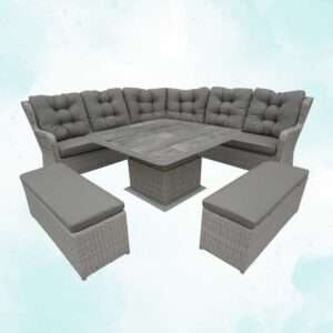 Helier Causal Corner with Piston Table