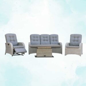 Rozel Reclining Lounge Set with Piston Table
